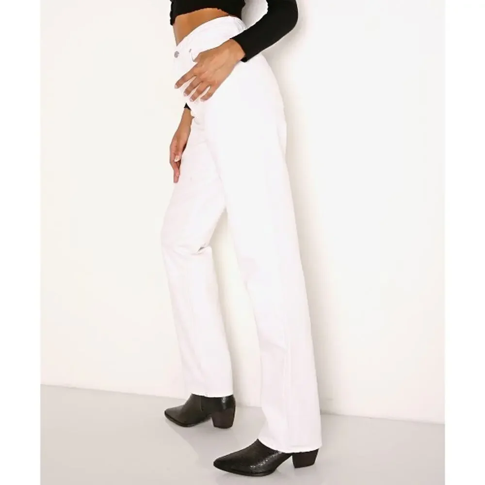 Rollas Classic Straight Y2K Hight Rise Jeans Vintage White Sz 30 A006294